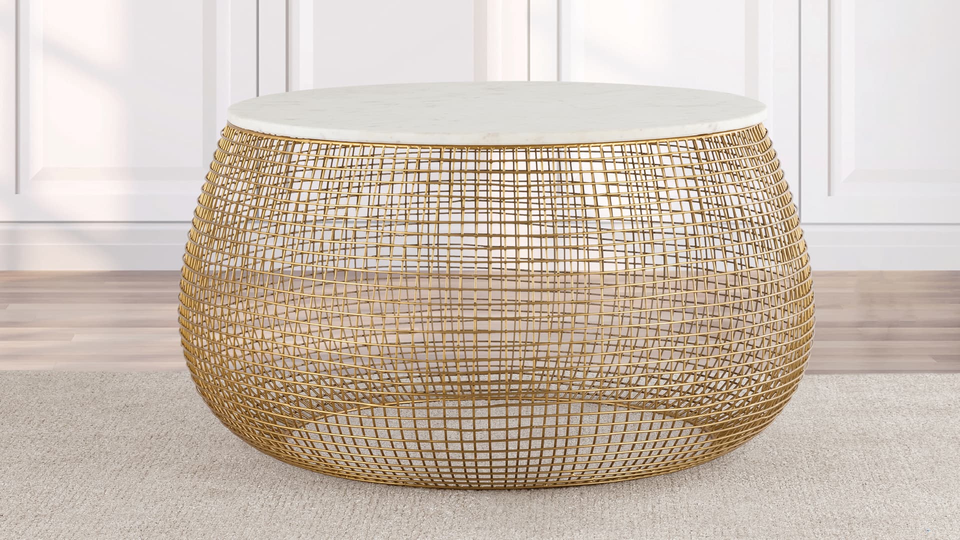 Coffee Table Chrome Base Marble Coffee Table (only)