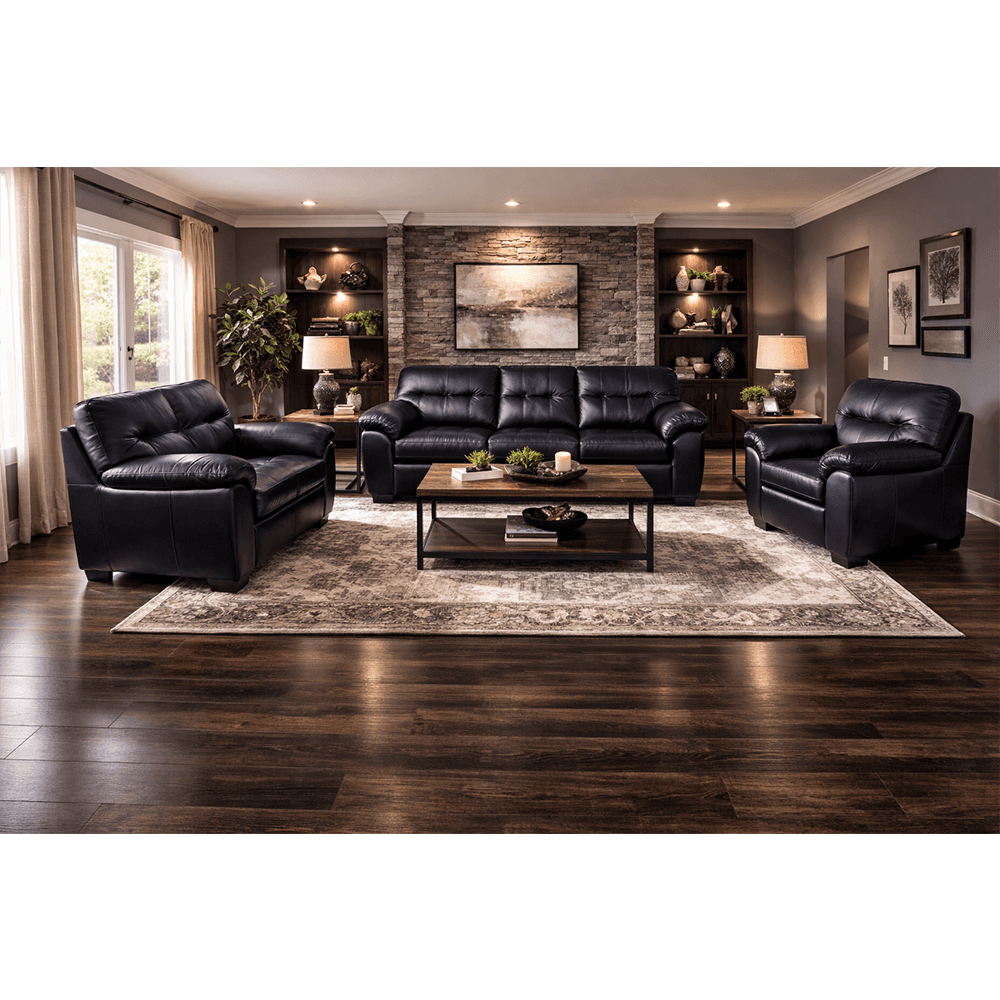 4800 L/M ZURICK BLACK 3pc S-L-C