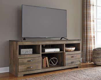 Trinell - Large TV Stand with Fireplace Option