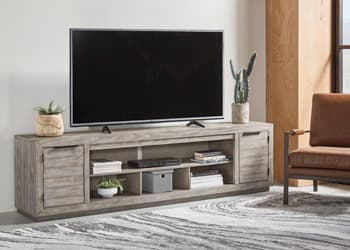 Naydell - Extra Large TV Stand with Fireplace Option